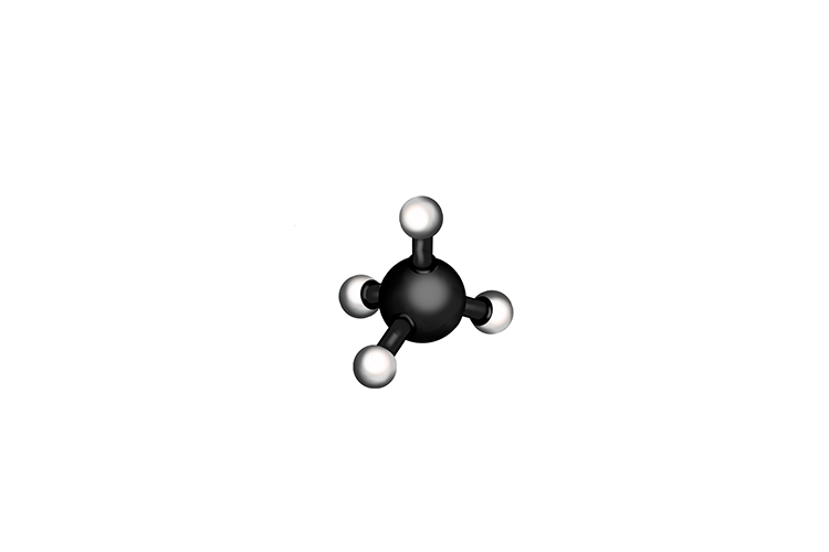 3d image of a methane molecule